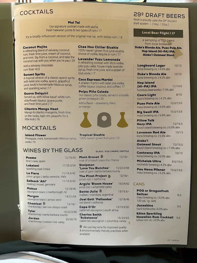 Keoki's Paradise Menu - Image 5